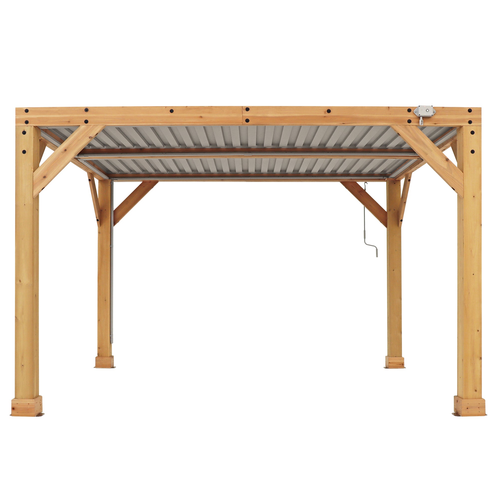 Yardistry 10 x 12 Meridian Wood Room with Louvered Roof