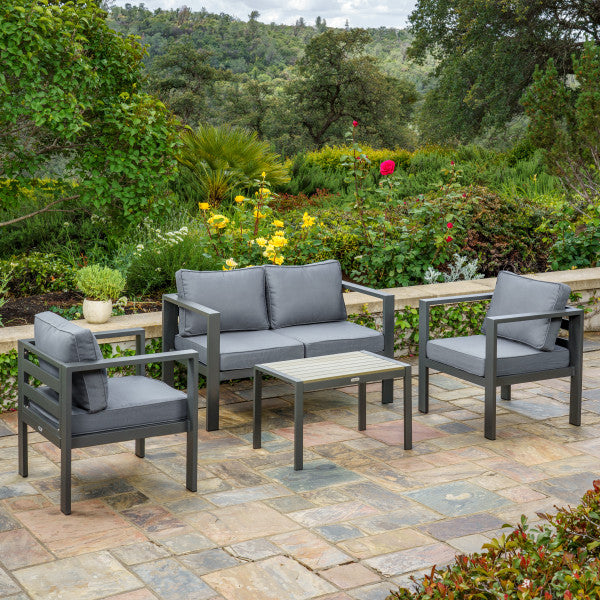 Tortuga Outdoor Lakeview Modern 4pc Conversation Set