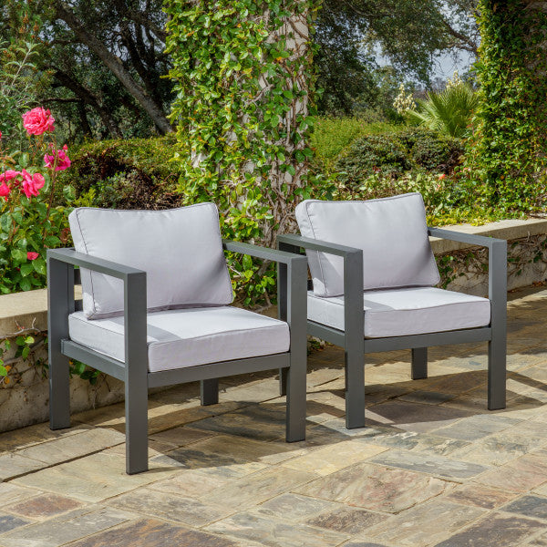 Tortuga Outdoor Lakeview Modern 2-Pc Seat Set, Chair/Chair - Grey