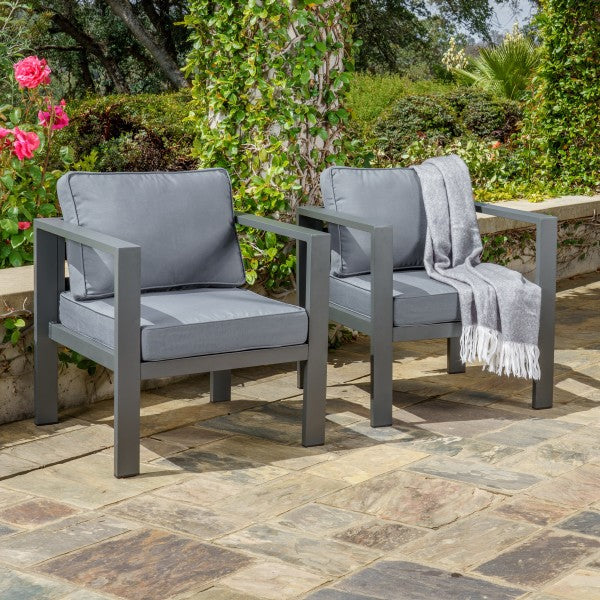 Tortuga Outdoor Lakeview Modern 2-Pc Seat Set, Chair/Chair - Grey