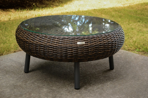 Tortuga Outdoor Round Wicker Coffee Table