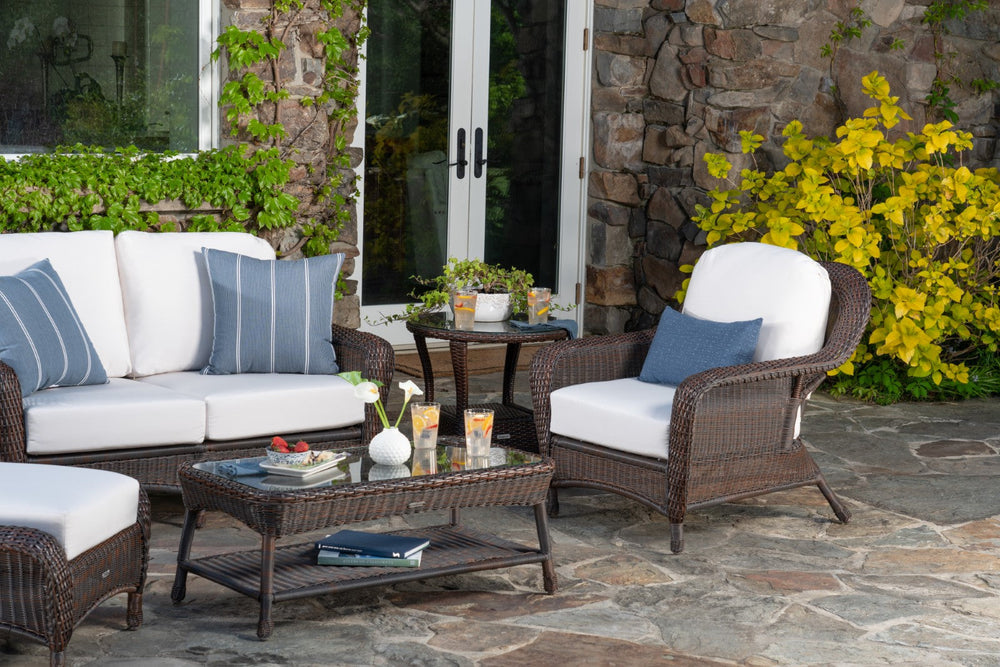 Tortuga Outdoor Sea Pines 6-Pc Deep Seating Set w/ Loveseat (2 chairs, loveseat, coffee table, side table, ottoman)