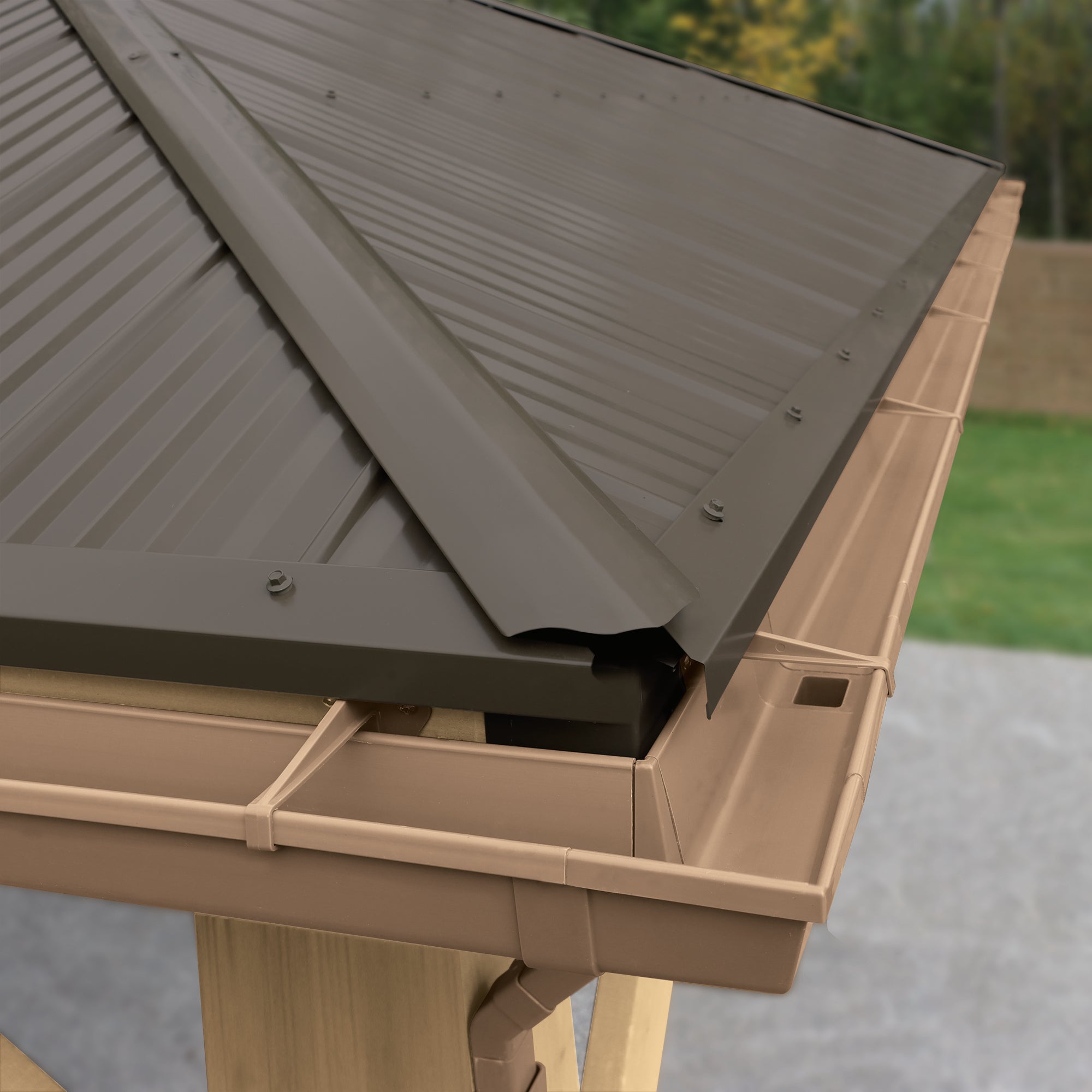 Yardistry Rain Gutter Kit For The 10 x 12 Meridian Gazebo