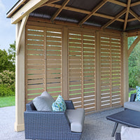 Inside view of gazebo privacy wall.