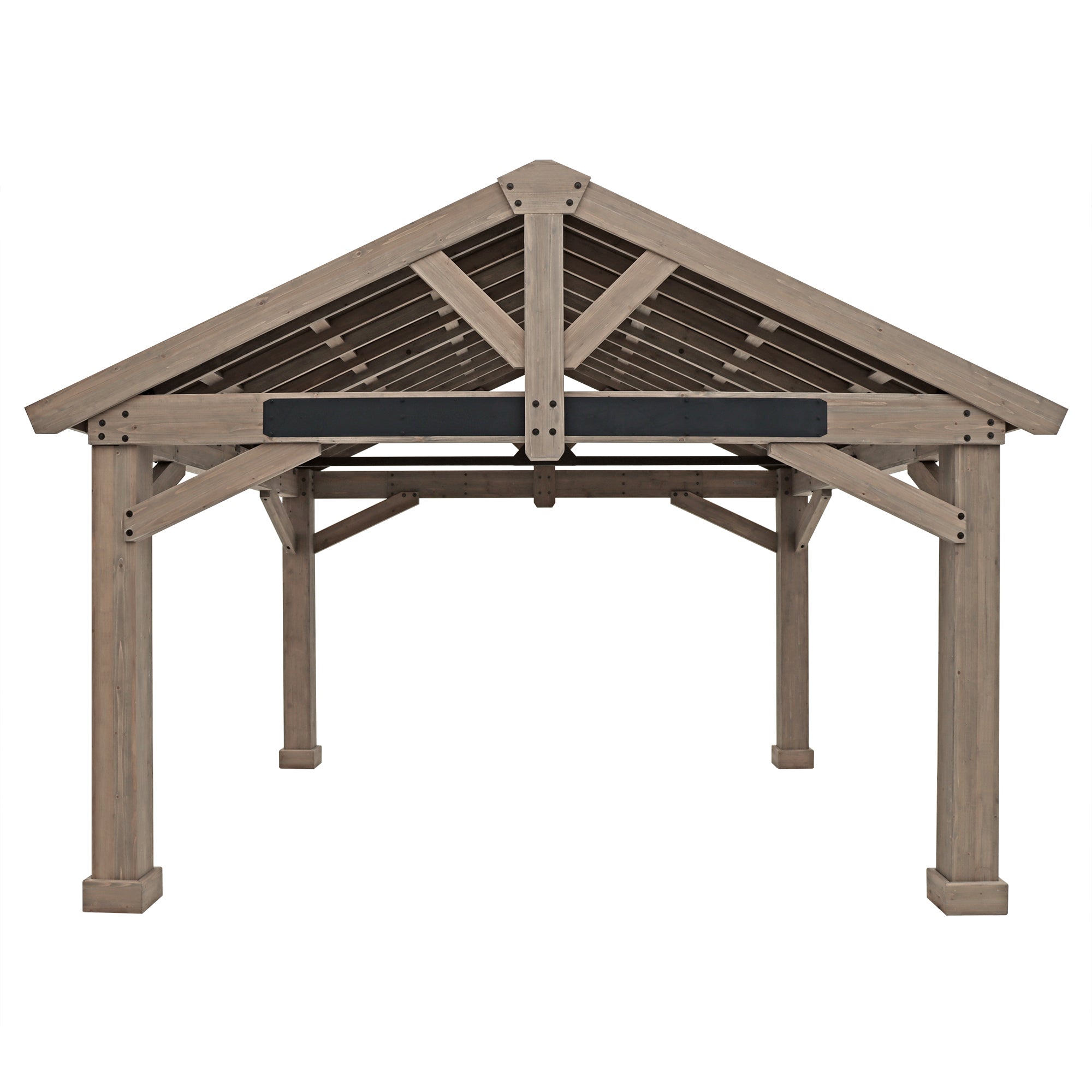 Yardistry 16 x 14 Timber Frame Pavilion with Aluminum Roof