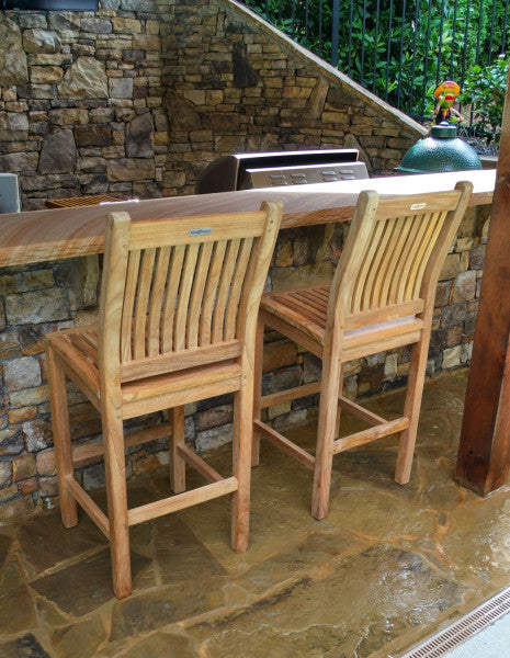 Tortuga Outdoors Jakarta Teak 3pc Bar Set (2 chairs, 1 table)