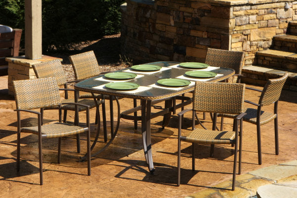 Tortuga Outdoor Maracay 7-Piece Dining Set (rectangular dining table, 6 chairs)