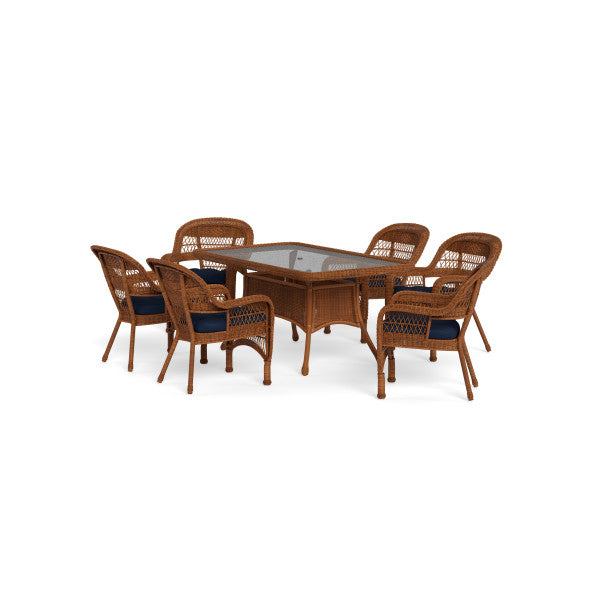 Tortuga Outdoor Portside 7Pc Dining Set (6 chairs, 66" dining table)