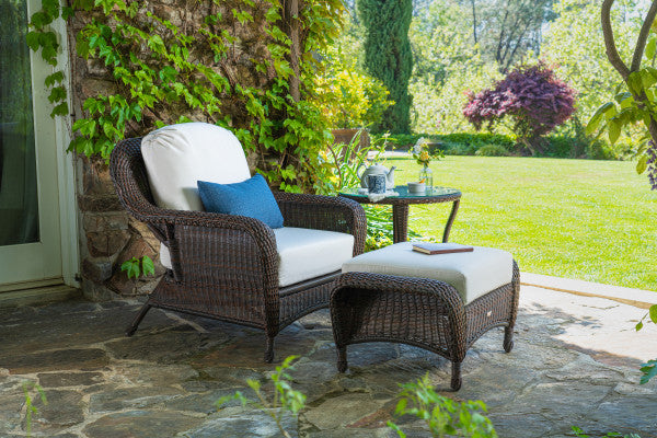 Tortuga Outdoor Sea Pines Chair, Ottoman, & Side Table