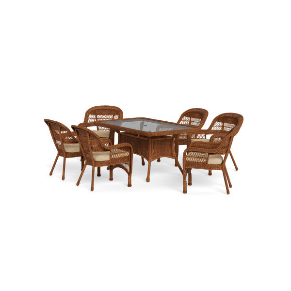 Tortuga Outdoor Portside 7Pc Dining Set (6 chairs, 66" dining table)