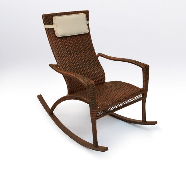 Tortuga Outdoor Maracay Rocking Chair (plus head cushion) - Tree Bark/Tuscan Lorne