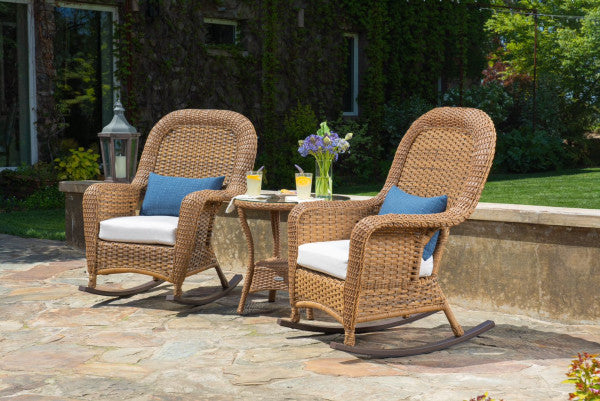 Tortuga Outdoor Sea Pines 3Pc Rocker & Table Set (2 rockers, 1 side table)