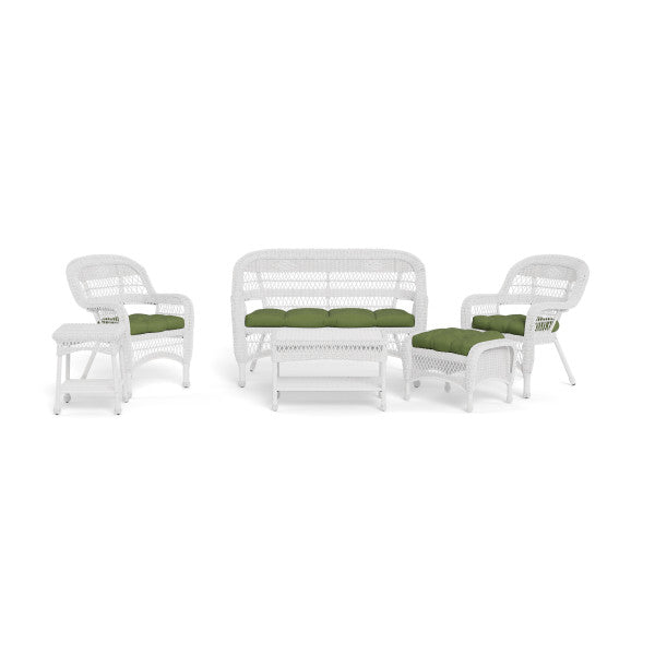 Tortuga Outdoor Portside 6Pc Seating Set (2 chairs, loveseat, coffee table, side table, ottoman)