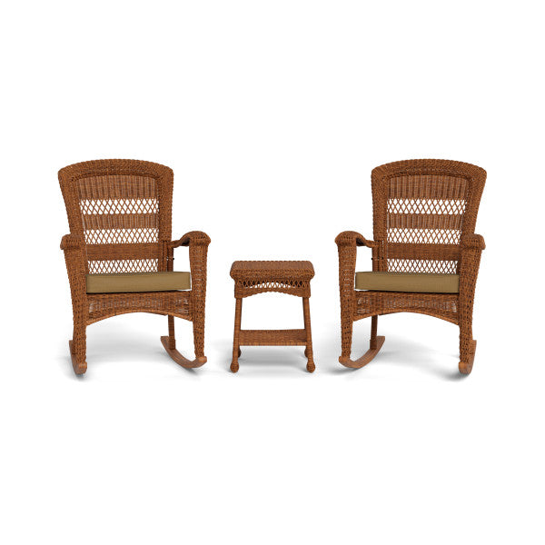 Tortuga Outdoor Plantation Rocking Set (2 rocker, 1 side)