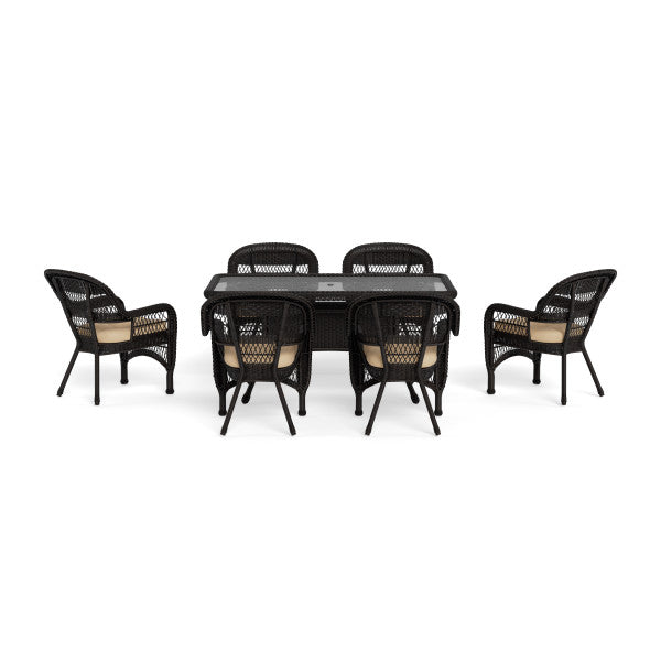 Tortuga Outdoor Portside 7Pc Dining Set (6 chairs, 66" dining table)