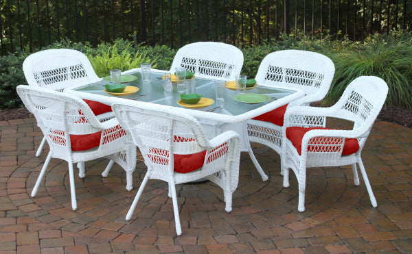 Tortuga Outdoor Portside 7Pc Dining Set (6 chairs, 66" dining table)