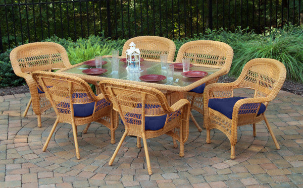 Tortuga Outdoor Portside 7Pc Dining Set (6 chairs, 66" dining table)