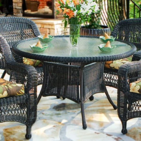 Tortuga Outdoor Portside 5Pc Dining Set (4 chairs, 48" dining table)