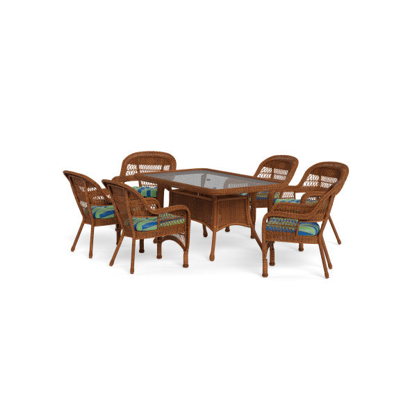 Tortuga Outdoor Portside 7Pc Dining Set (6 chairs, 66" dining table)