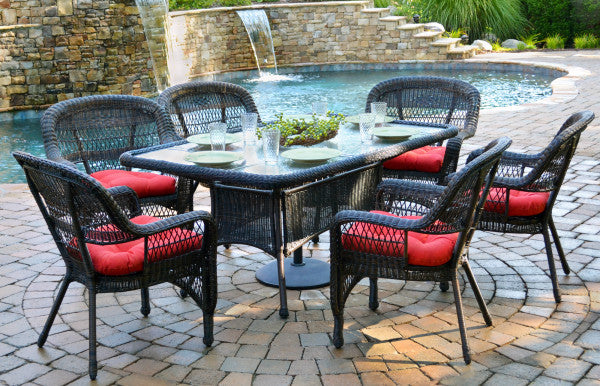 Tortuga Outdoor Portside 7Pc Dining Set (6 chairs, 66" dining table)