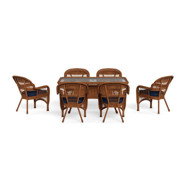 Tortuga Outdoor Portside 7Pc Dining Set (6 chairs, 66" dining table)