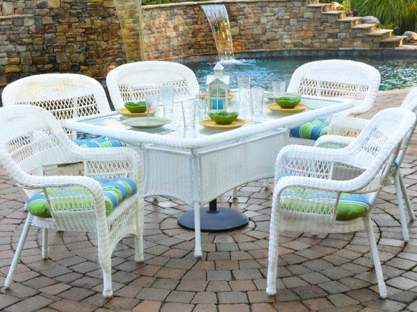 Tortuga Outdoor Portside 7Pc Dining Set (6 chairs, 66" dining table)