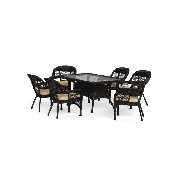 Tortuga Outdoor Portside 7Pc Dining Set (6 chairs, 66" dining table)