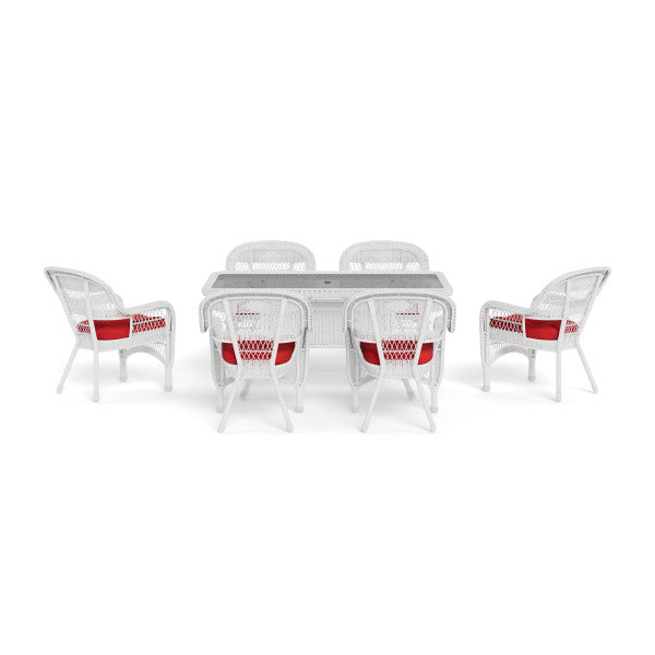 Tortuga Outdoor Portside 7Pc Dining Set (6 chairs, 66" dining table)