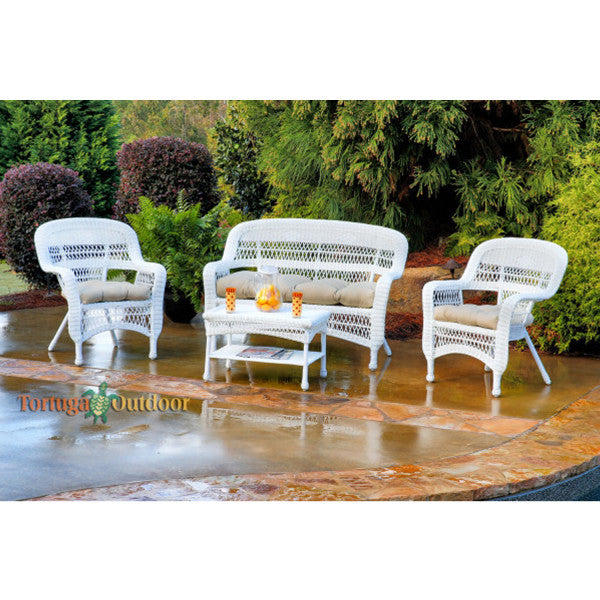 Tortuga Outdoor Portside 4Pc Seating Set (2 chairs, loveseat, coffee table)