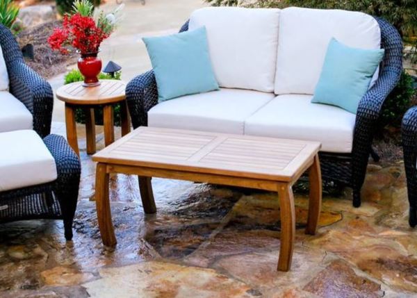 Tortuga Outdoor Jakarta Teak Traditional Coffee Table (20" X 40")