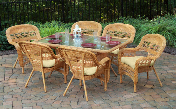 Tortuga Outdoor Portside 7Pc Dining Set (6 chairs, 66" dining table)