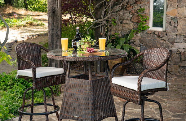 Tortuga Outdoor Sea Pines 3Pc Bar Set (2 bar chairs, 1 bar table)