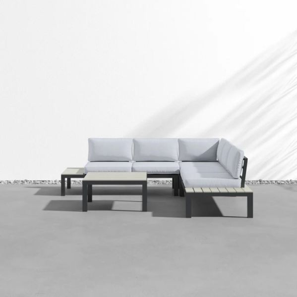 Tortuga Outdoor Lakeview Modern 4Pc Outdoor Patio Sectional Set