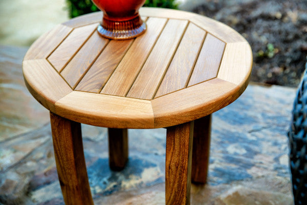 Tortuga Outdoor Jakarta Teak 20" Round Side Table