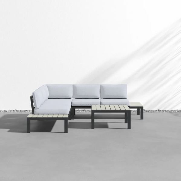 Tortuga Outdoor Lakeview Modern 4Pc Outdoor Patio Sectional Set