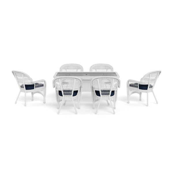 Tortuga Outdoor Portside 7Pc Dining Set (6 chairs, 66" dining table)