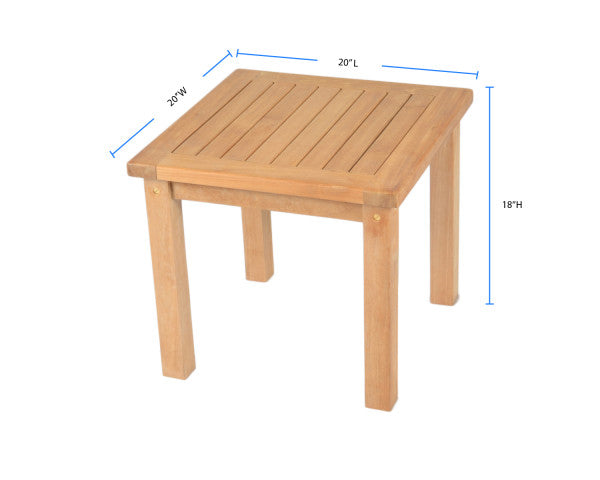 Tortuga Outdoor Jakarta Teak Square Side Table