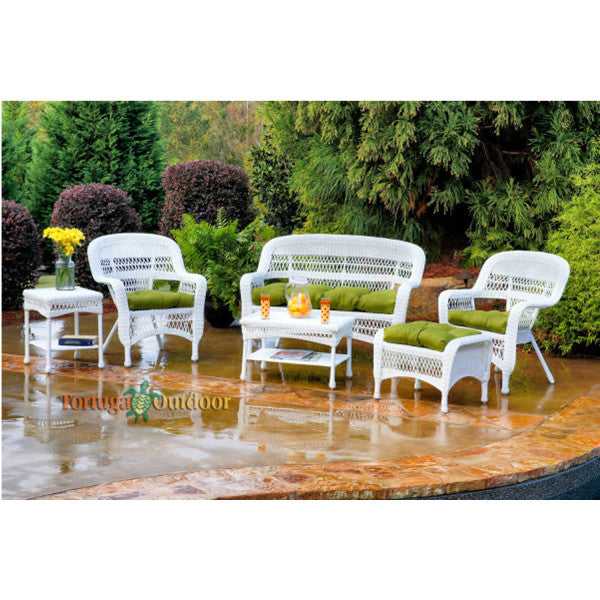 Tortuga Outdoor Portside 6Pc Seating Set (2 chairs, loveseat, coffee table, side table, ottoman)