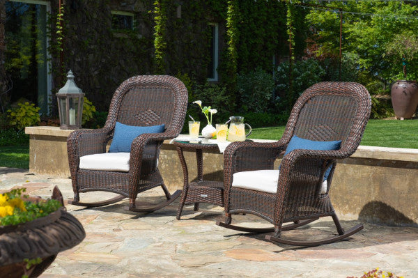 Tortuga Outdoor Sea Pines 3Pc Rocker & Table Set (2 rockers, 1 side table)