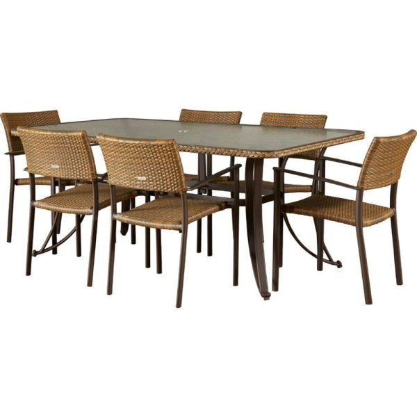 Tortuga Outdoor Maracay 7-Piece Dining Set (rectangular dining table, 6 chairs)