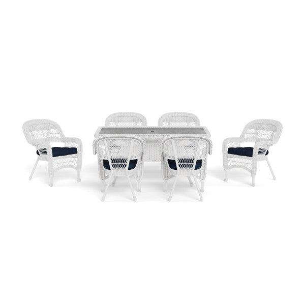 Tortuga Outdoor Portside 7Pc Dining Set (6 chairs, 66" dining table)