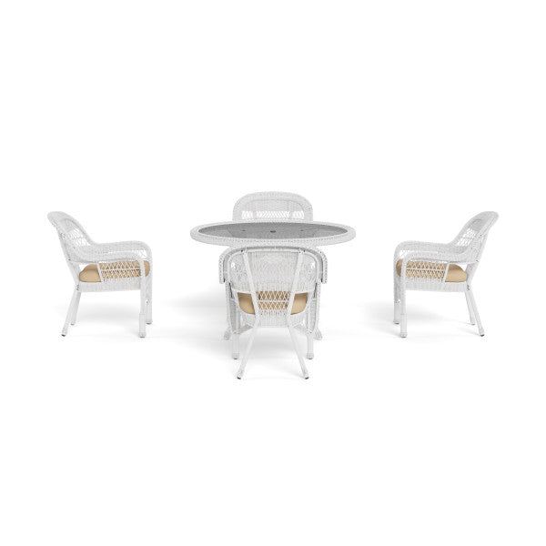 Tortuga Outdoor Portside 5Pc Dining Set (4 chairs, 48" dining table)