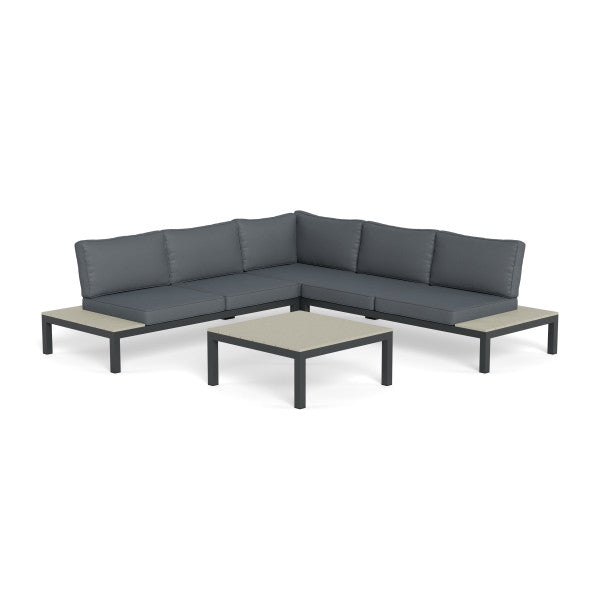 Tortuga Outdoor Lakeview Modern 4Pc Outdoor Patio Sectional Set