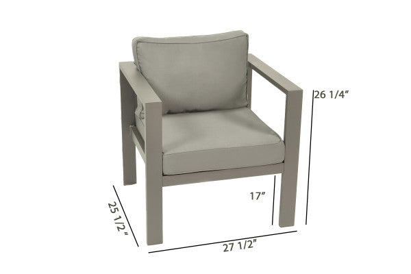 Tortuga Outdoor Lakeview Modern 2-Pc Seat Set, Chair/Chair - Grey