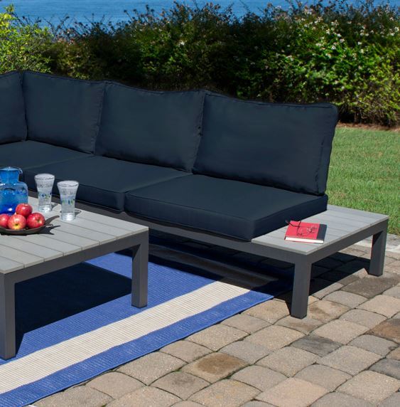 Tortuga Outdoor Lakeview Modern 4Pc Outdoor Patio Sectional Set