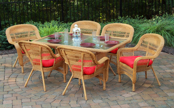 Tortuga Outdoor Portside 7Pc Dining Set (6 chairs, 66" dining table)