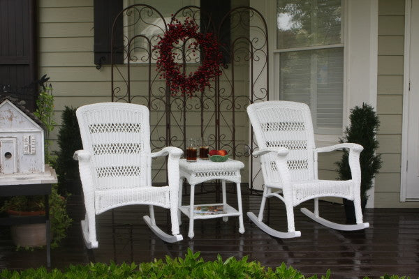 Tortuga Outdoor Plantation Rocking Set (2 rocker, 1 side)