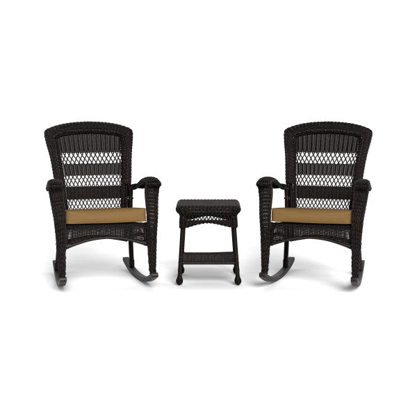 Tortuga Outdoor Plantation Rocking Set (2 rocker, 1 side)