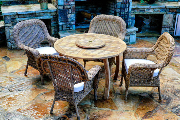 Tortuga Outdoor Jakarta Teak Round 48" Dining Table