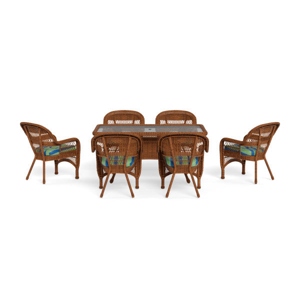 Tortuga Outdoor Portside 7Pc Dining Set (6 chairs, 66" dining table)